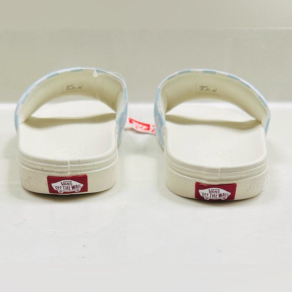 SOLD😃 NIB VANS Women’s Slides Baby Blue & White Checkerboard Slide 8 - Picture 11 of 11